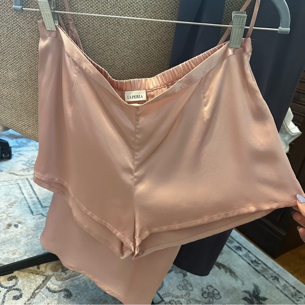 La Perla pink silk bottoms NWOT